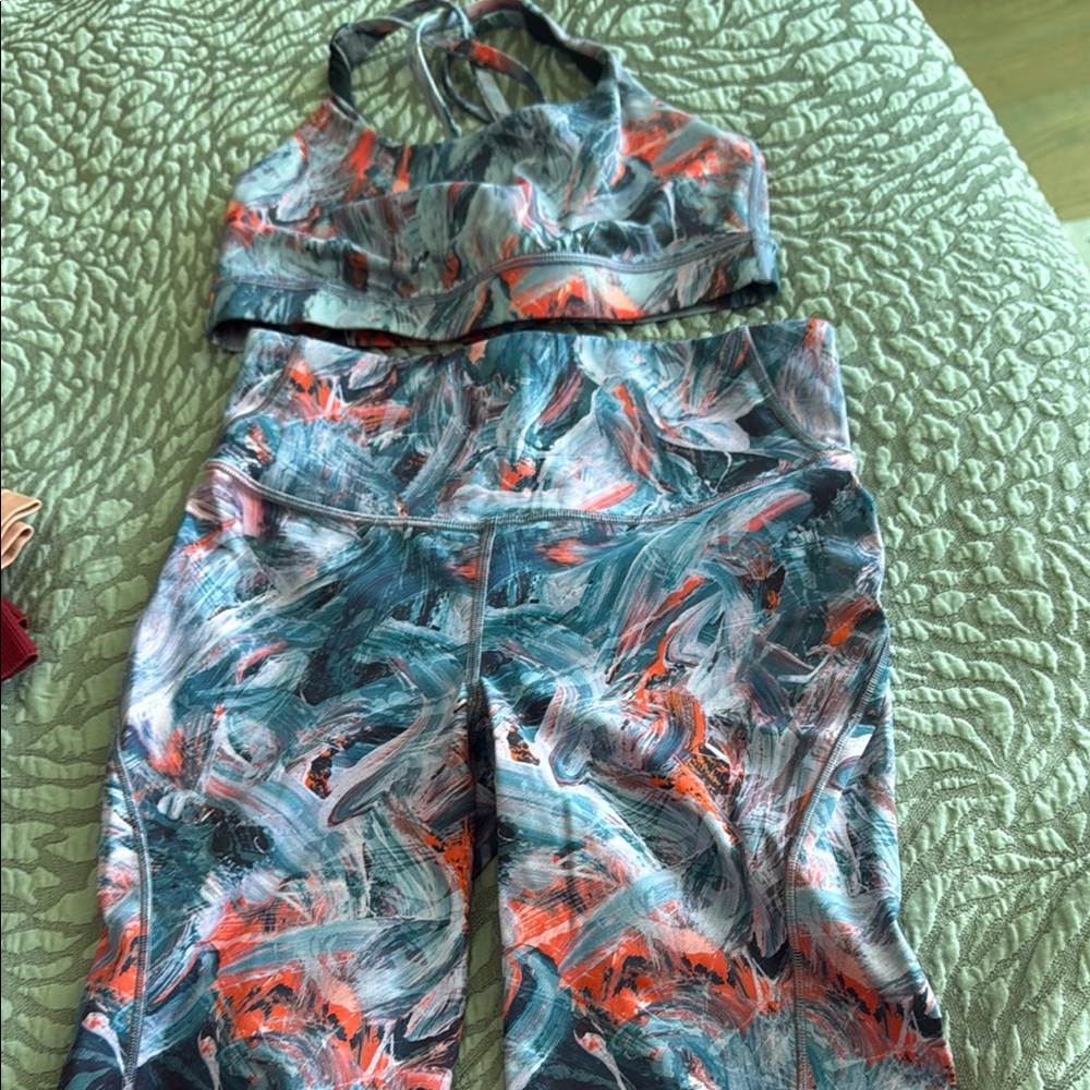 Lululemon Bike Shorts and top set